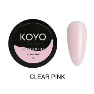 ג'ל בנייה ורוד שקוף Clear Pink בצנצנת | קויו KOYO