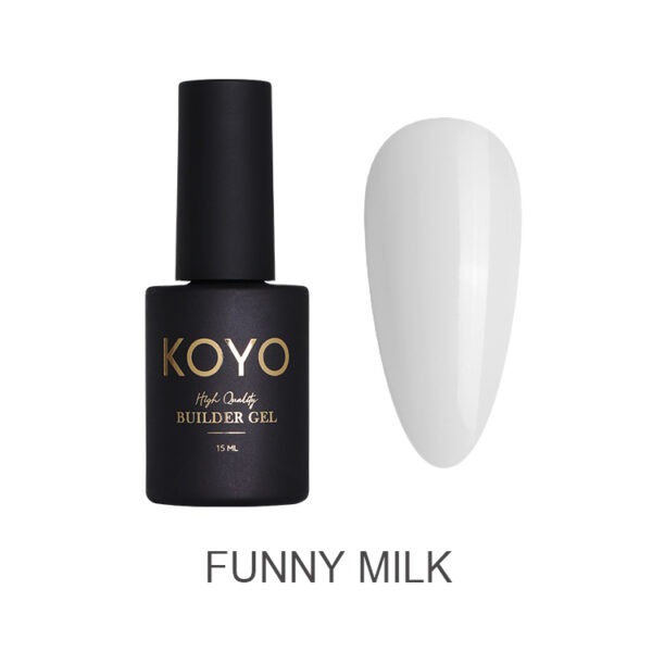 ג'ל בנייה לבן חלבי Funny Milk בבקבוק | קויו KOYO