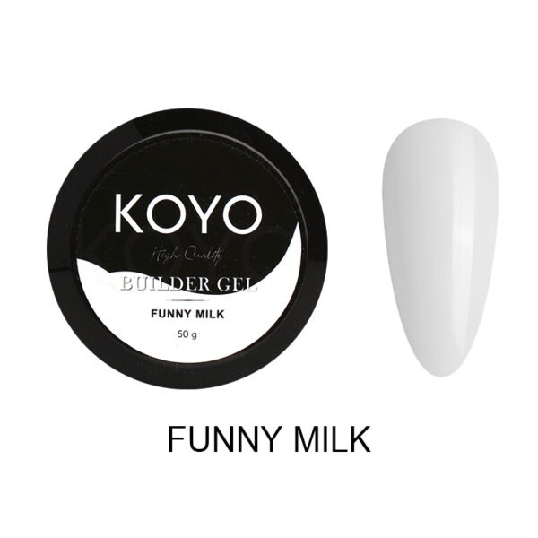 ג'ל בנייה לבן חלבי Funny Milk בצנצנת | קויו KOYO