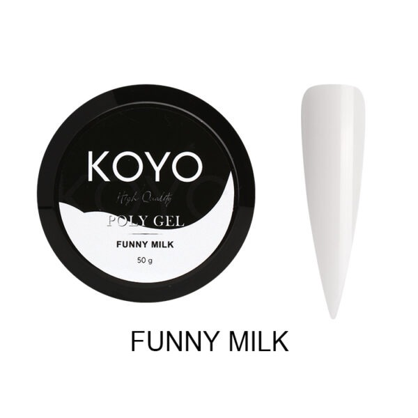 פוליג'ל לבן חלבי Funny Milk 50ml | קויו KOYO