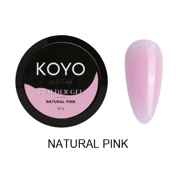 ג'ל בנייה ורוד טבעי Natural Pink בצנצנת | קויו KOYO