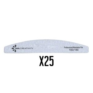 חבילה 25 יח' פצירה זברה חצי ירח 100/180 | נייל קריאטיביטי