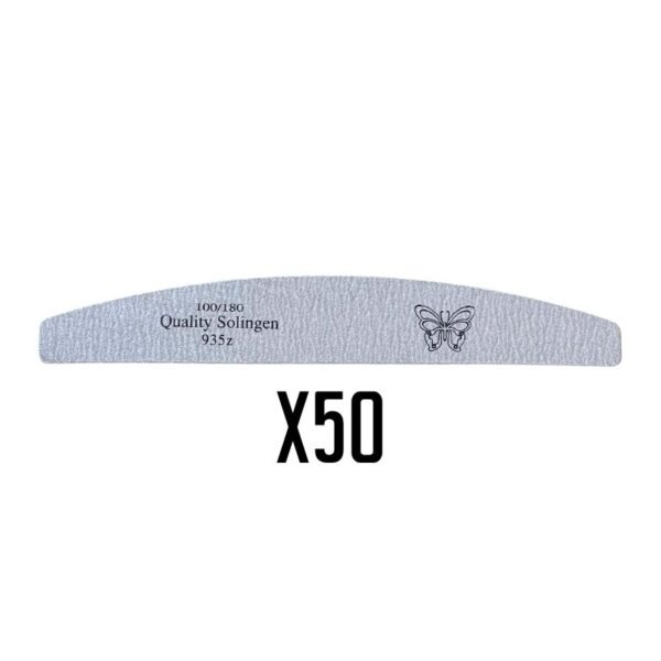 חבילה 50 יח' פצירה זברה חצי ירח דקה 100/180 | פרפר
