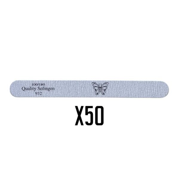 חבילה 50 יח' פצירה זברה ישרה דקה 100/180 | פרפר
