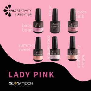 סדרת ג’ל בנייה 6 בקבוקים Lady Pink | נייל קריאטיביטי