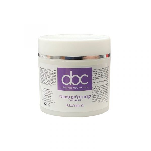 קרם רגליים טיפולי ליובש בכף הרגל 250ml בניחוח פטצ'ולי לבנדר | ABC